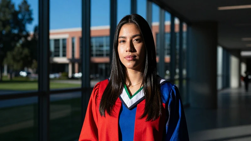 Retrato vibrante de estudiante universitario mexicano