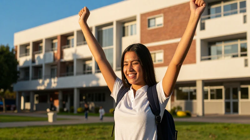 Estudiante mexicana triunfa en campus vibrante