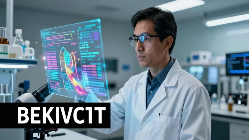 Investigadora mexicana en laboratorio con visualización de datos