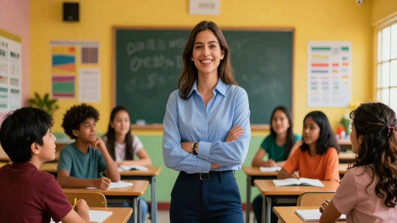 Supervisor mexicano inspira a alumnos en aula vibrante