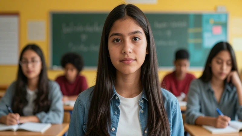 Retrato profesional de estudiante mexicano esperanzado