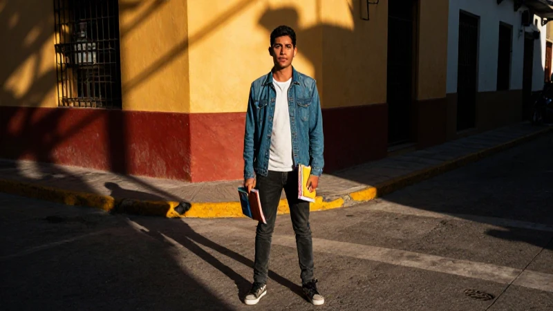 Retrato dramático de un joven mexicano