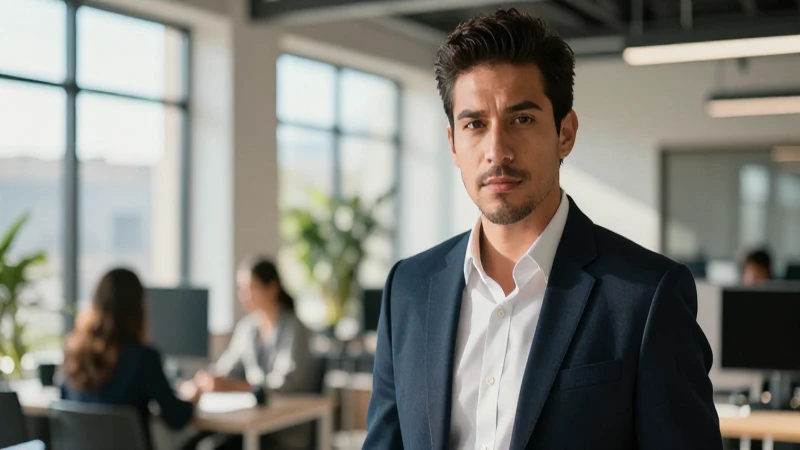 Retrato profesional de hombre mexicano confiado