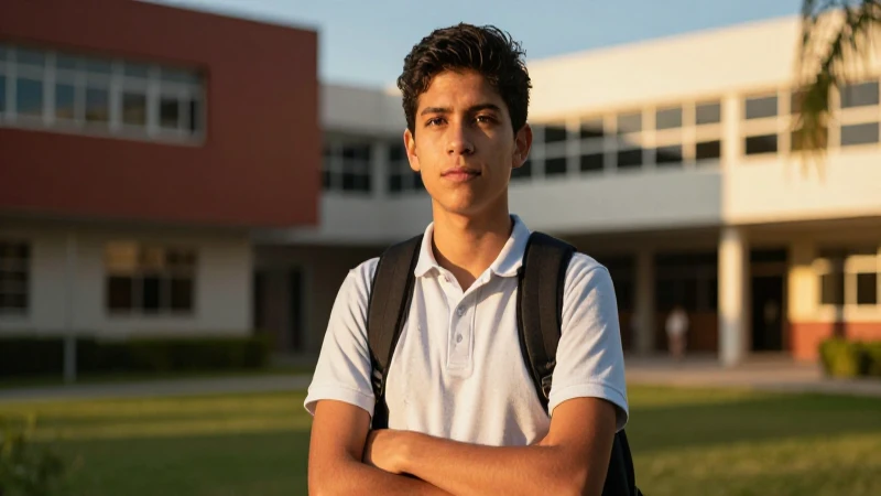 Joven mexicano decidido en luz dramática