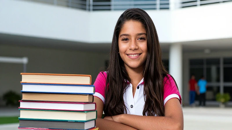 Retrato vibrante de estudiante mexicano feliz
