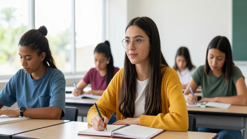 Joven mexicana exitosa estudiando inglés