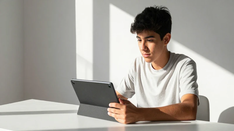 Estudiantes mexicanos aprendiendo en línea en casa