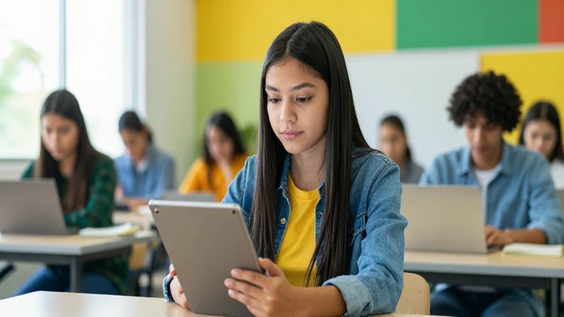Estudiante mexicano estudian en campus moderno