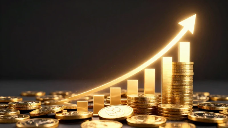 Gráfico de inversión de lujo con monedas doradas