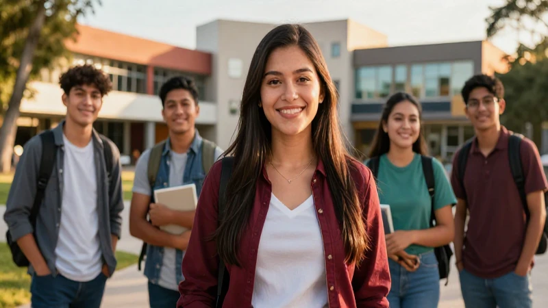 Estudiantes mexicanos felices en su universidad