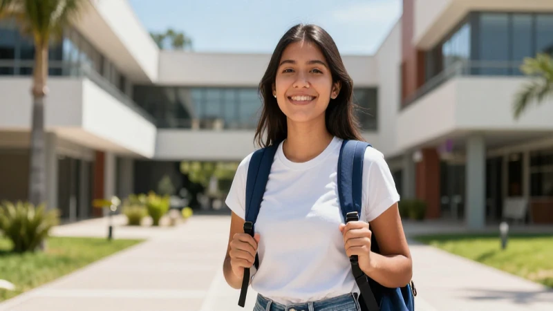 Estudiante mexicano lleno de esperanza universitaria