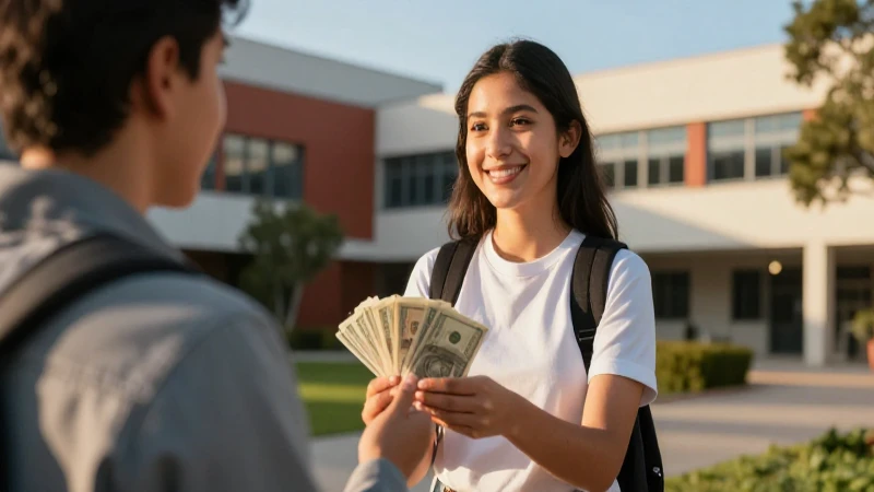 Estudiante mexicano en campus vibrante