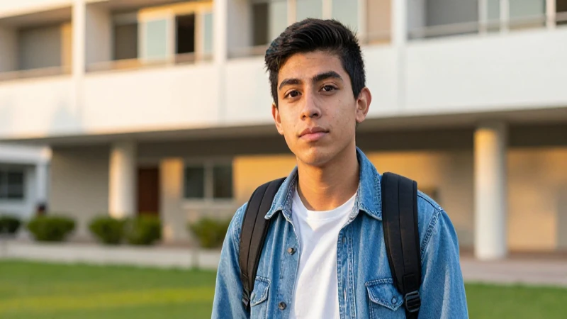 Estudiante mexicano en imagen cinematográfica moderna