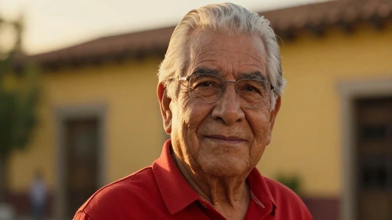 Retrato realista de hombre mexicano mayor