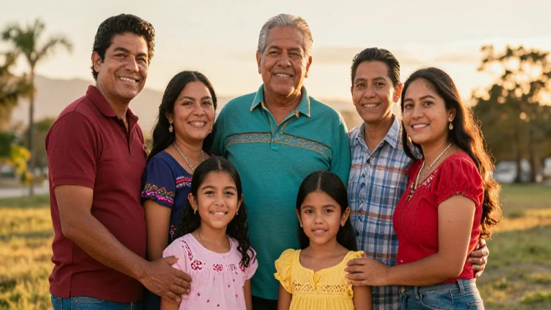 Familia mexicana optimista, vibrante y con futuro