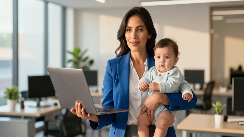 Madre mexicana moderna equilibra vida y trabajo