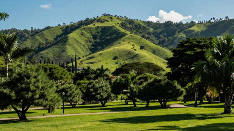 Paisaje mexicano vibrante y soleado
