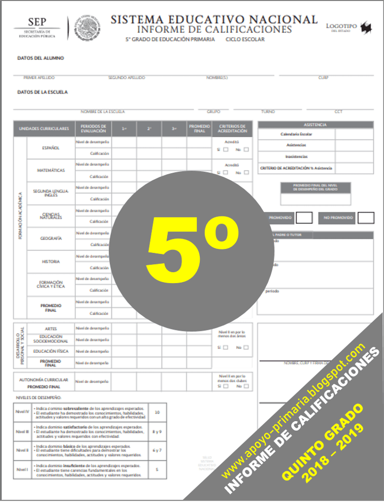 ¡Descarga TU Boleta De Calificaciones 2018 En PDF AHORA!