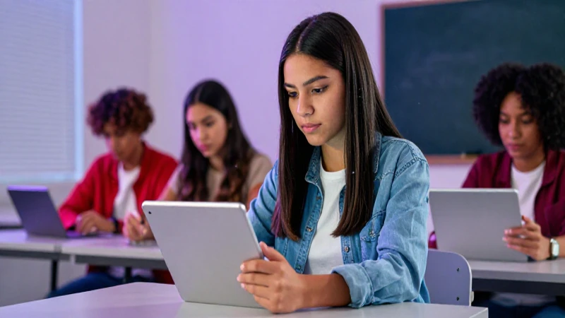 Joven mexicano atractivo estudia con tablet