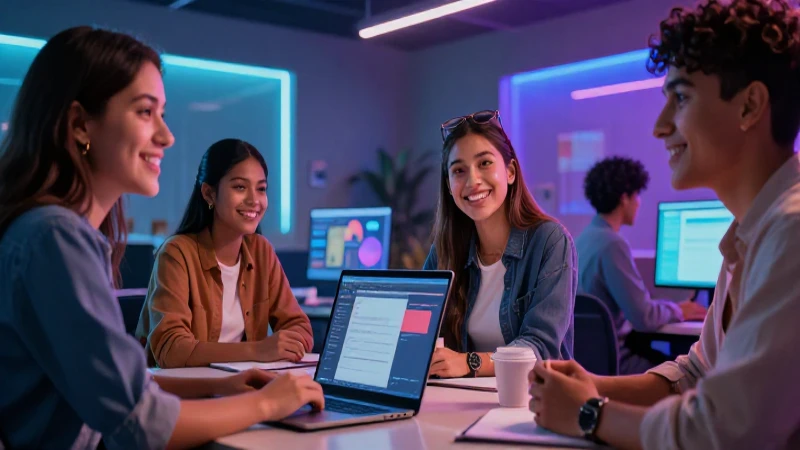 Estudiante mexicano sonriente en entorno moderno
