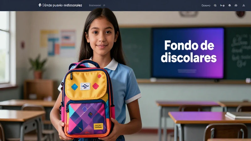 Estudiantes mexicanos con materiales escolares vibrantes