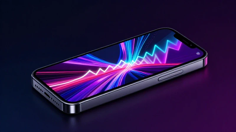 Smartphone minimalista con crecimiento financiero vibrante