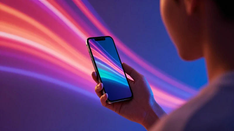 Joven interactúa con tecnología moderna de alta calidad