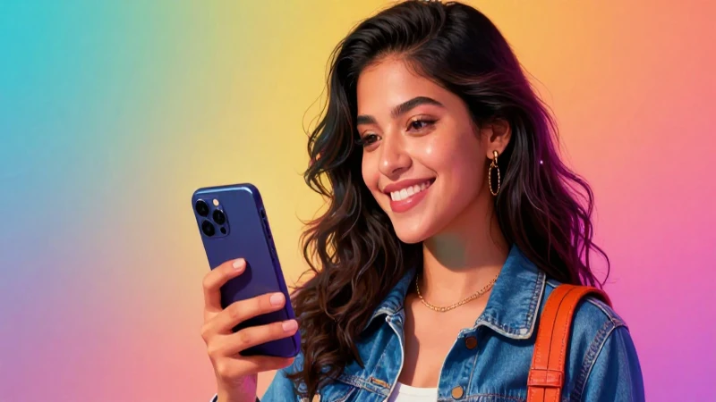 Ilustración moderna de joven mexicana sonriente
