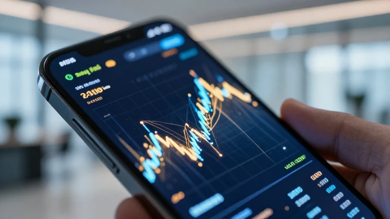 Pantalla financiera abstracta con iluminación dramática