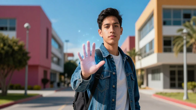 Cómo descargar la aplicación móvil del Banco del Bienestar 3 Estudiante mexicano con brillo etéreo dinámico