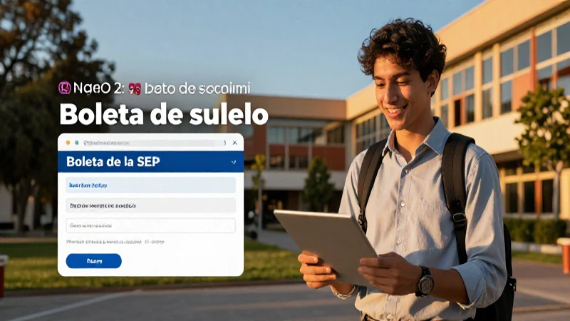 Ingresa tus datos y obtén tu boleta SEP