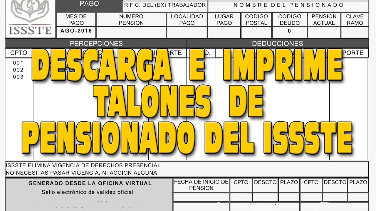 Descarga tu talón de pensión del ISSSTE en simples pasos