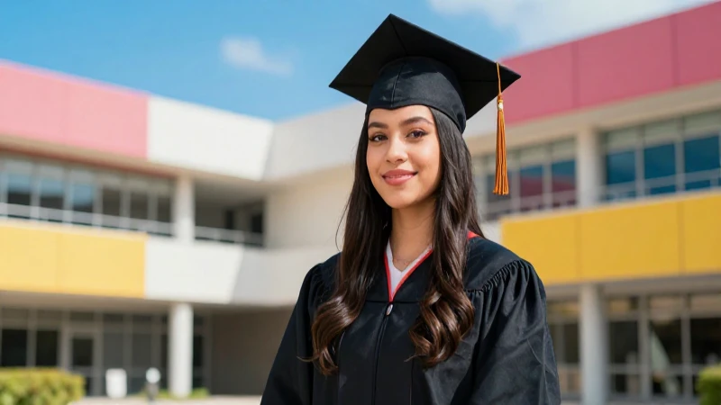 Estudiante mexicano graduado, retrato vibrante y detallado
