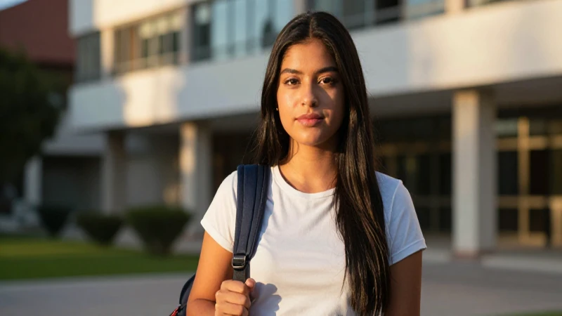 Retrato de estudiante mexicano moderno y vibrante