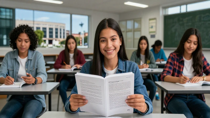 Estudiantes UNAM sonriendo en clase