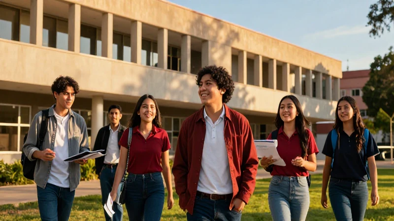 Estudiantes mexicanos celebran logros universitarios en el atardecer