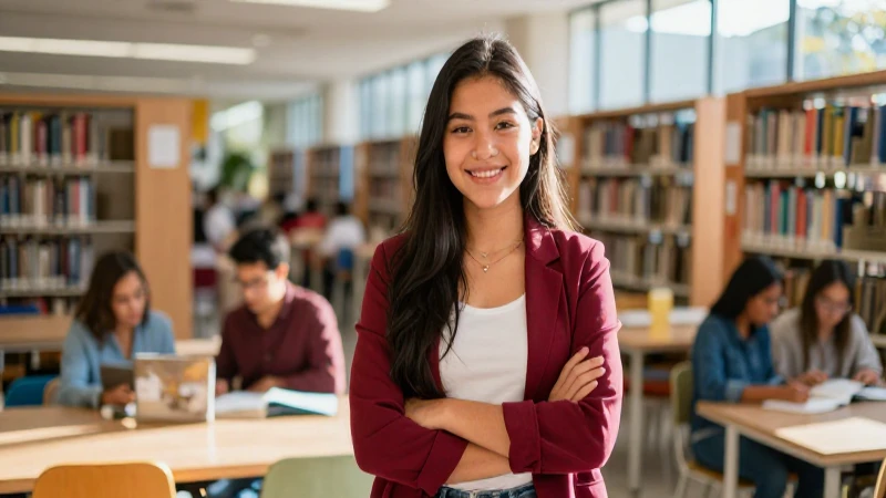 Retrato vibrante de estudiante mexicano