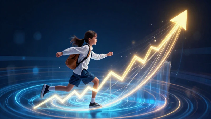Estudiante motivado y crecimiento financiero vibrante