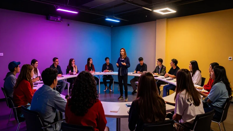 Centro cultural vibrante con actividades estudiantiles