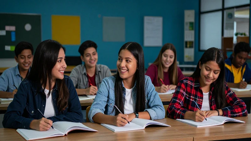 Estudiantes mexicanos exitosos en campus moderno