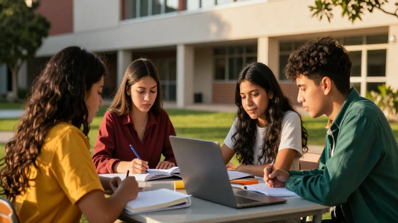Jóvenes mexicanos colaboran en campus moderno