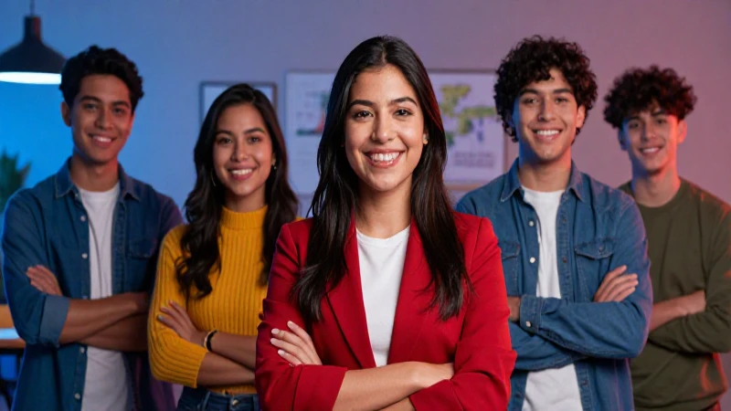 Estudiante mexicano sonriente simboliza éxito académico