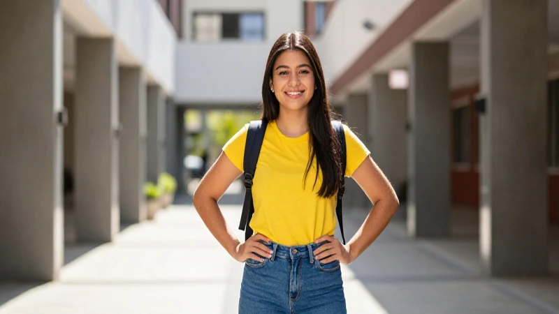 Estudiante mexicano confiado en la universidad