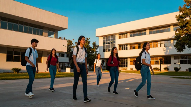Fotografía vibrante de estudiantes universitarios mexicanos