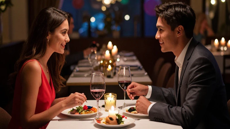 Imagen profesional de cena elegante e íntima