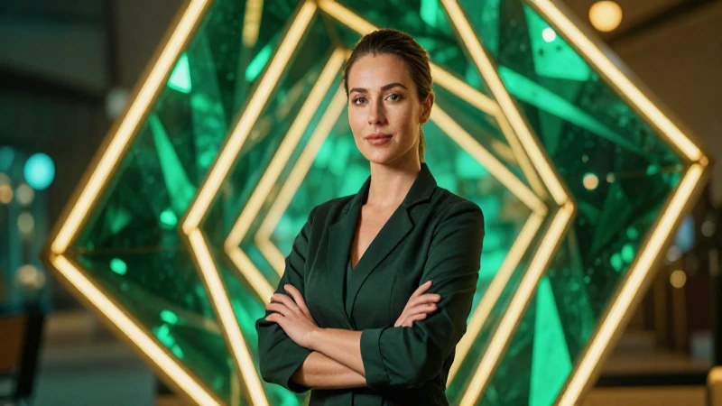 Diseño profesional con luz geométrica vibrante