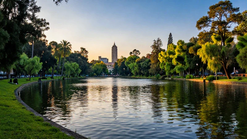 Vistas panorámicas de Ibero con luz dorada