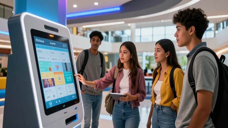 Cuáles son los autoservicios disponibles en la BUAP 2 Estudiantes mexicanos interactúan con tecnología moderna
