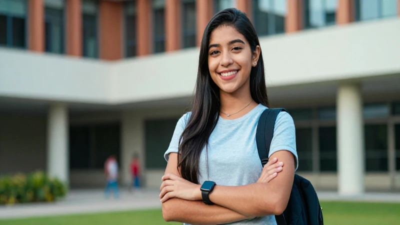Estudiante mexicana universitaria con oportunidades
