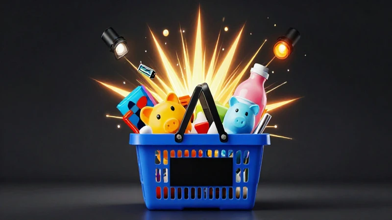 Cesta vibrante con ofertas brillantes para comprar